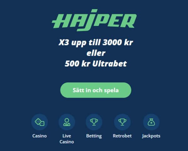 Hajper Casino Bonus